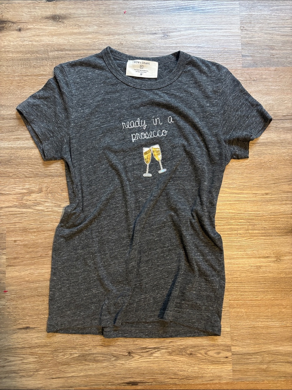💛2 for $15! Bow & Drape Ready in a Prosecco Graphic Tee